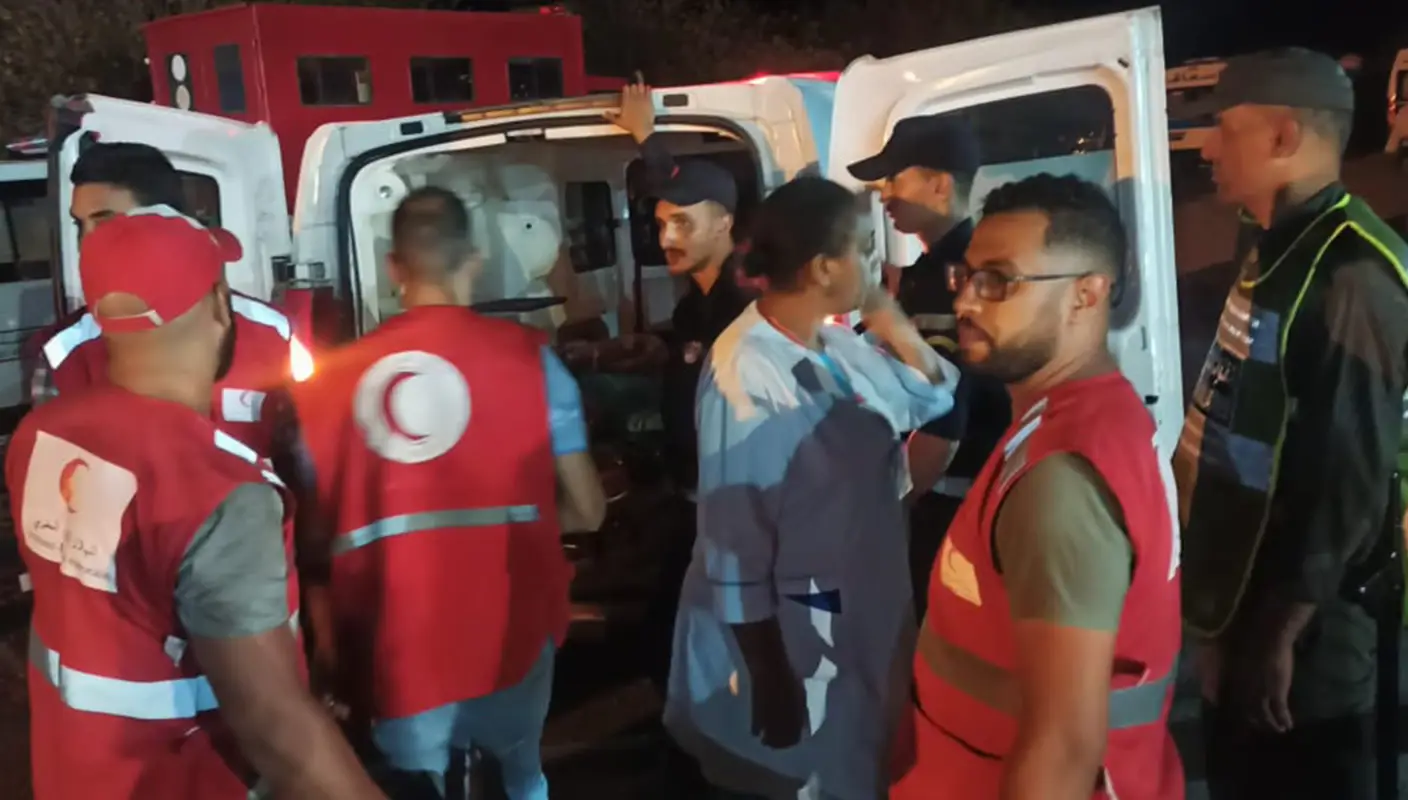 Moroccan Red Crescent teams were the first on the ground to provide urgent assistance to those affected by the September 8 earthquake. Photo IFRC